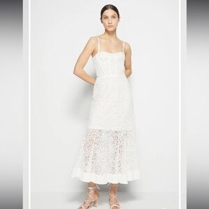 Jonathan Simkhai Lace Bustier midi dress